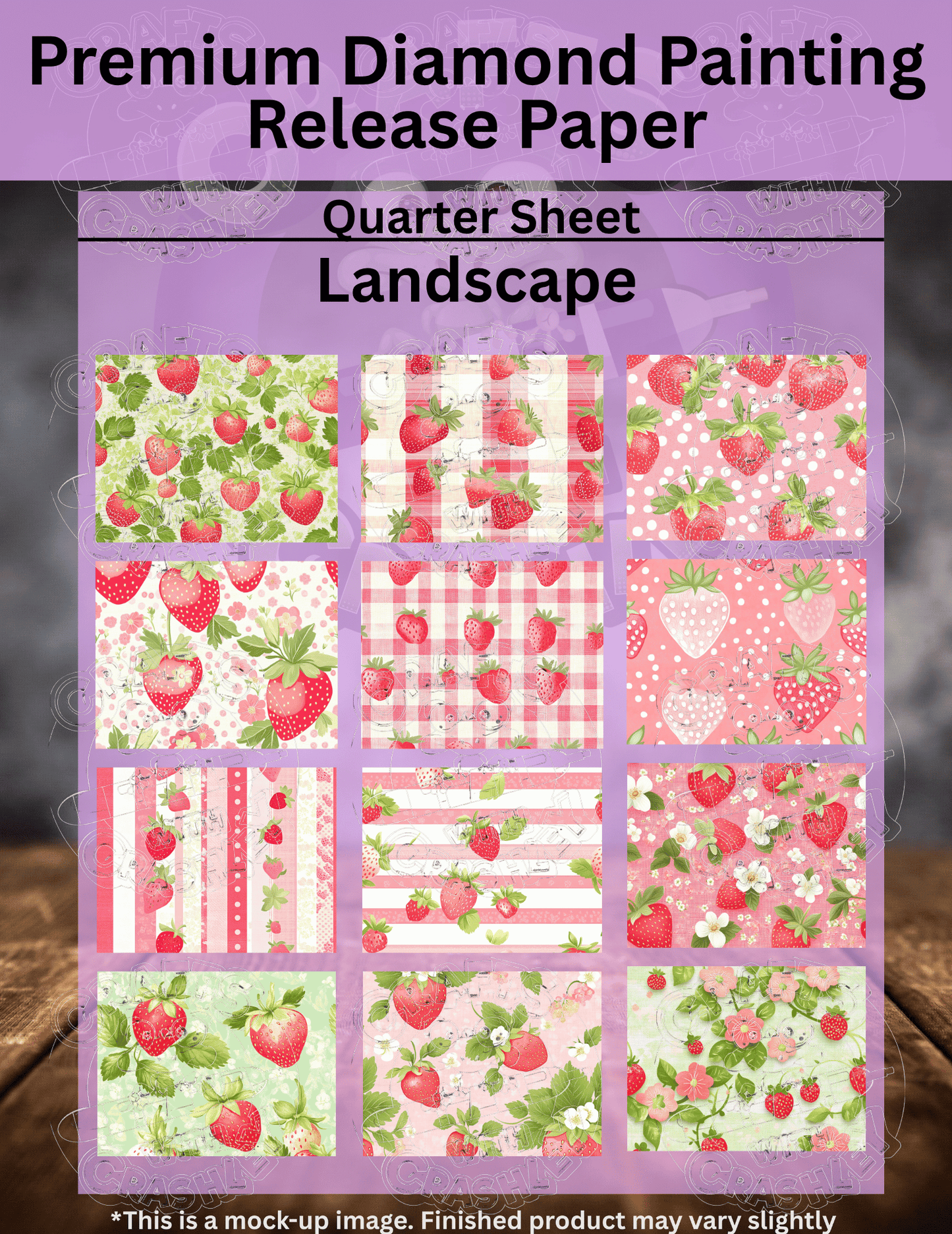Strawberry Summer Combo Pack Premium Release Paper for Diamond Painting