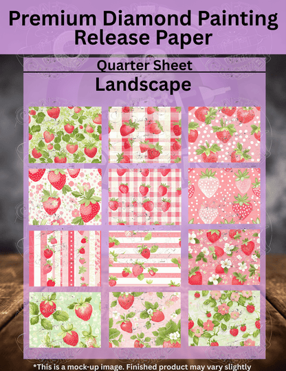 Strawberry Summer Combo Pack Premium Release Paper for Diamond Painting