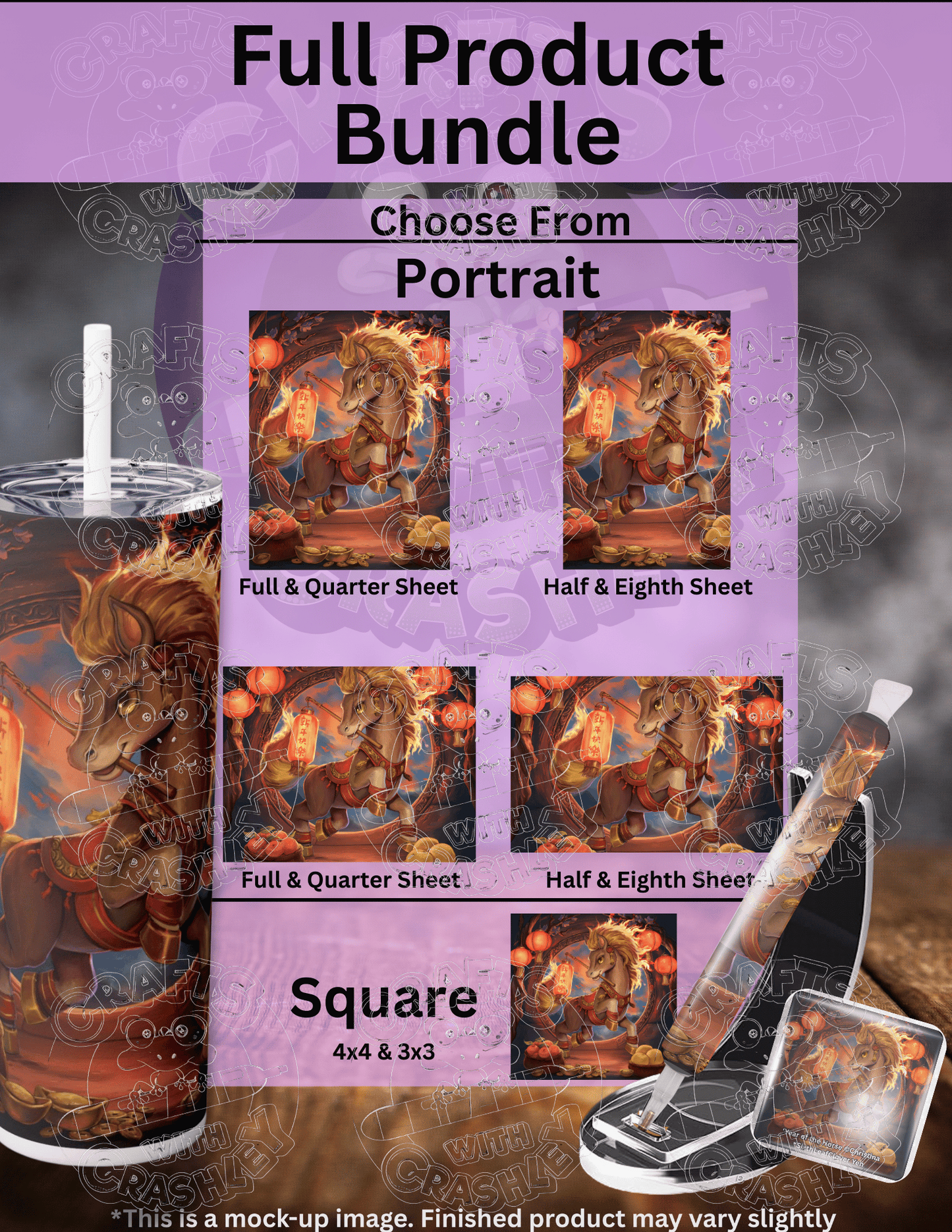 "Year of the Horse" by ©Christina "SixthLeafClover" Yen Premium Accessories for Diamond Painting