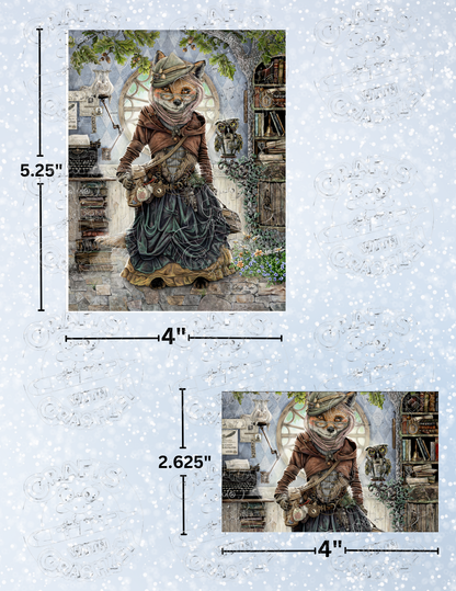 "The Librarian" by ©Cheryl Baker Premium Decorative Release Papers for Diamond Painting