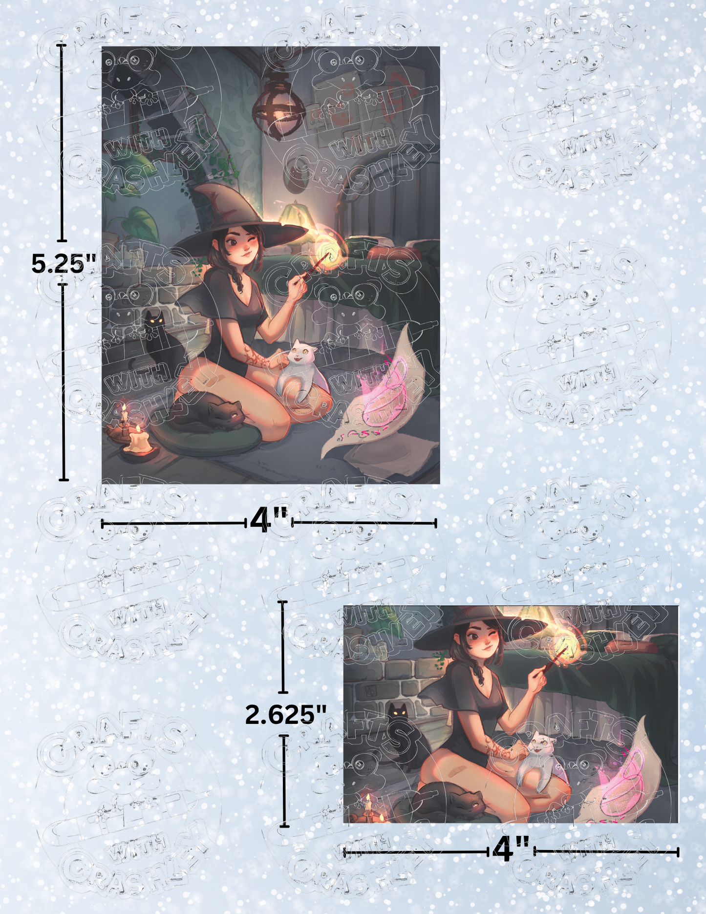 "Midnight Spell" by ©ChrissaBug Premium Decorative Release Papers for Diamond Painting