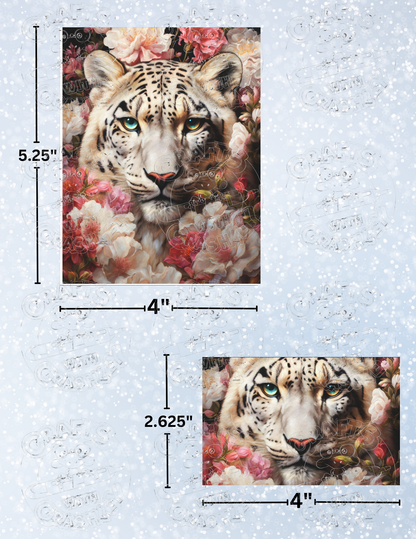 "Sabrina The Snow Leopard" by ©Peggy Collins Premium Decorative Release Papers for Diamond Painting