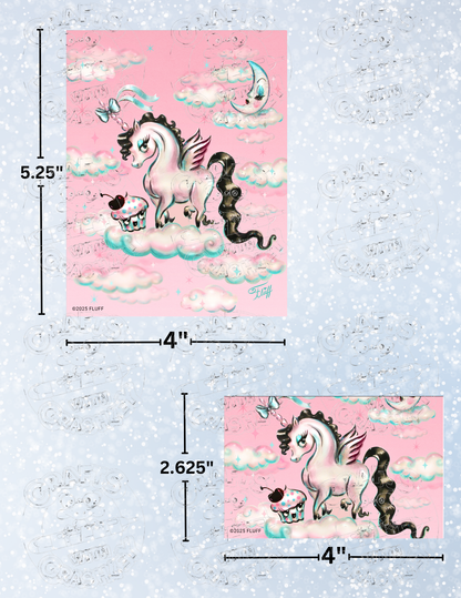 "Baby Unicorn Pegasus" by ©Miss Fluff Premium Decorative Release Papers for Diamond Painting