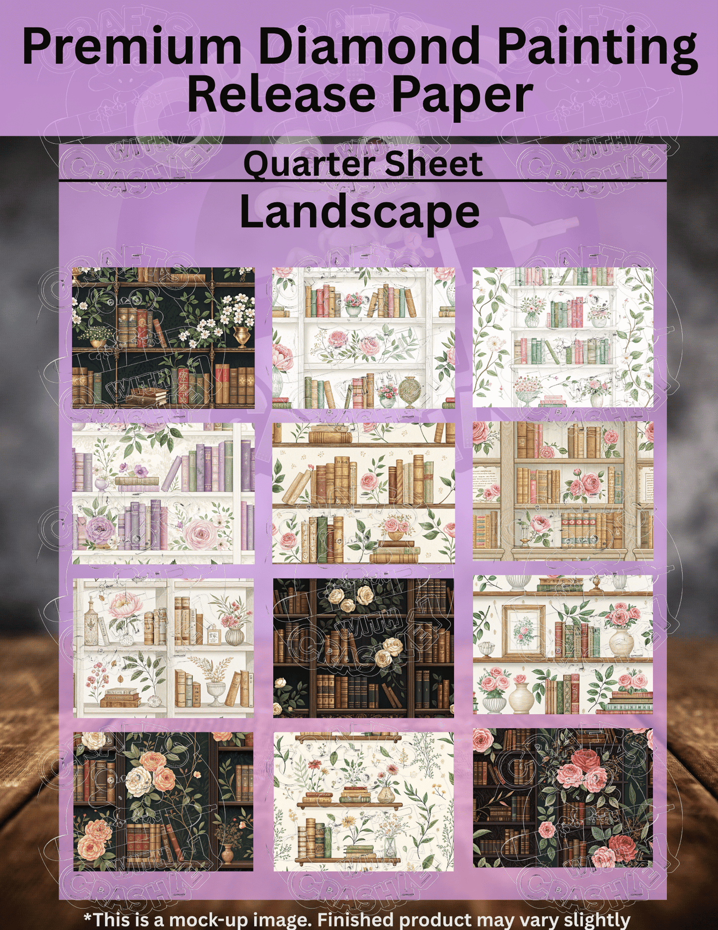 Vintage Floral Library Combo Pack Premium Release Paper for Diamond Painting