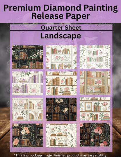 Vintage Floral Library Combo Pack Premium Release Paper for Diamond Painting