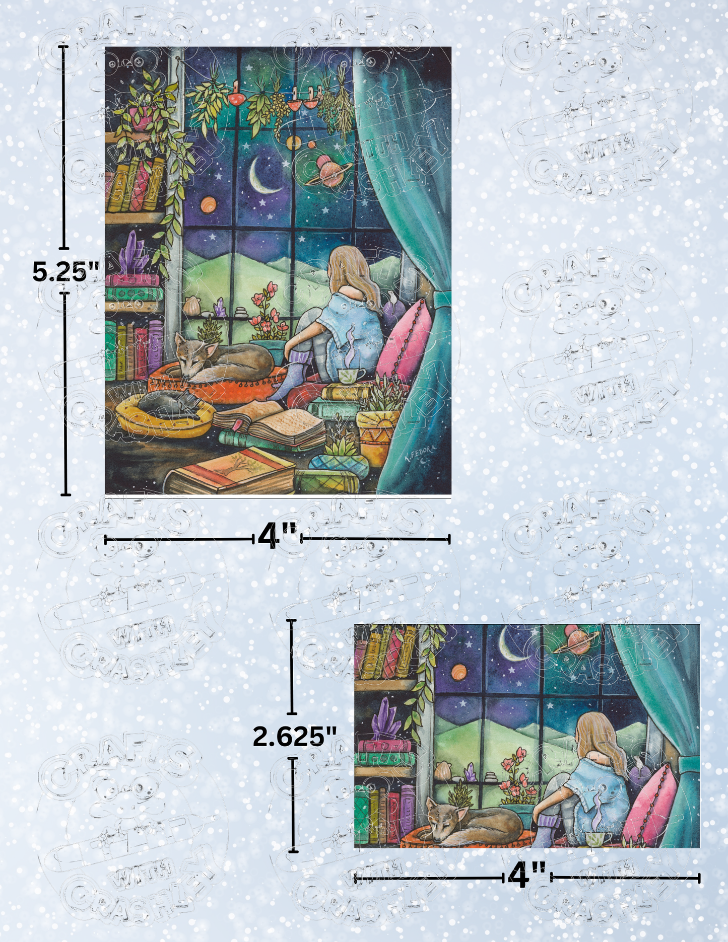 "Nightfall" by ©Kat Fedora Premium Decorative Release Papers for Diamond Painting