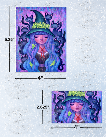"The Witch's Black Cats" by ©Jeremiah Ketner Premium Decorative Release Papers for Diamond Painting