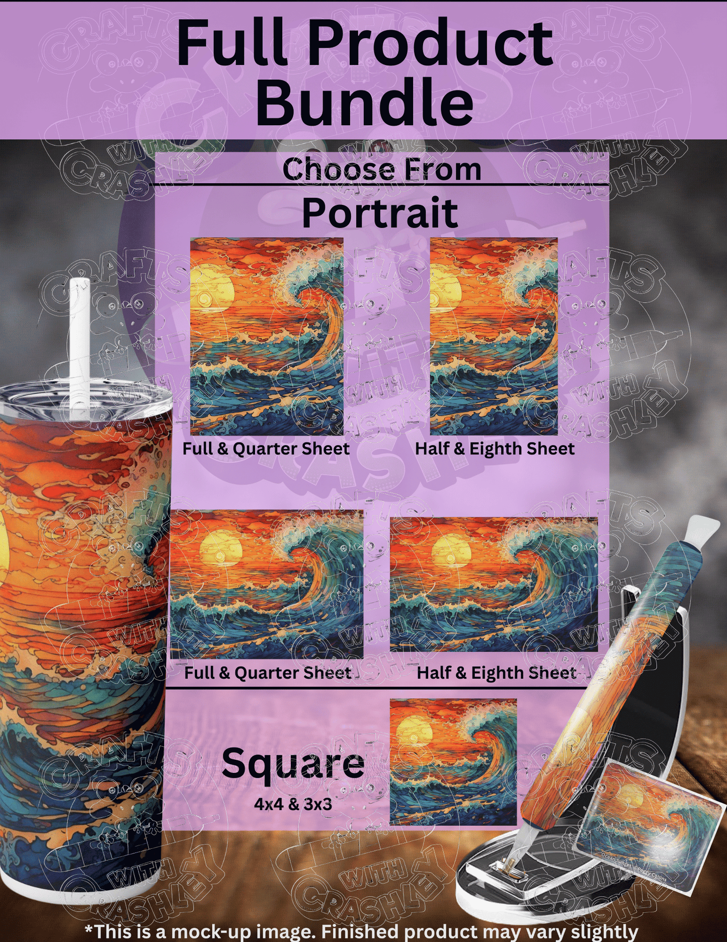 "Ocean Sunset" by ©Peggy Collins Premium Accessories for Diamond Painting