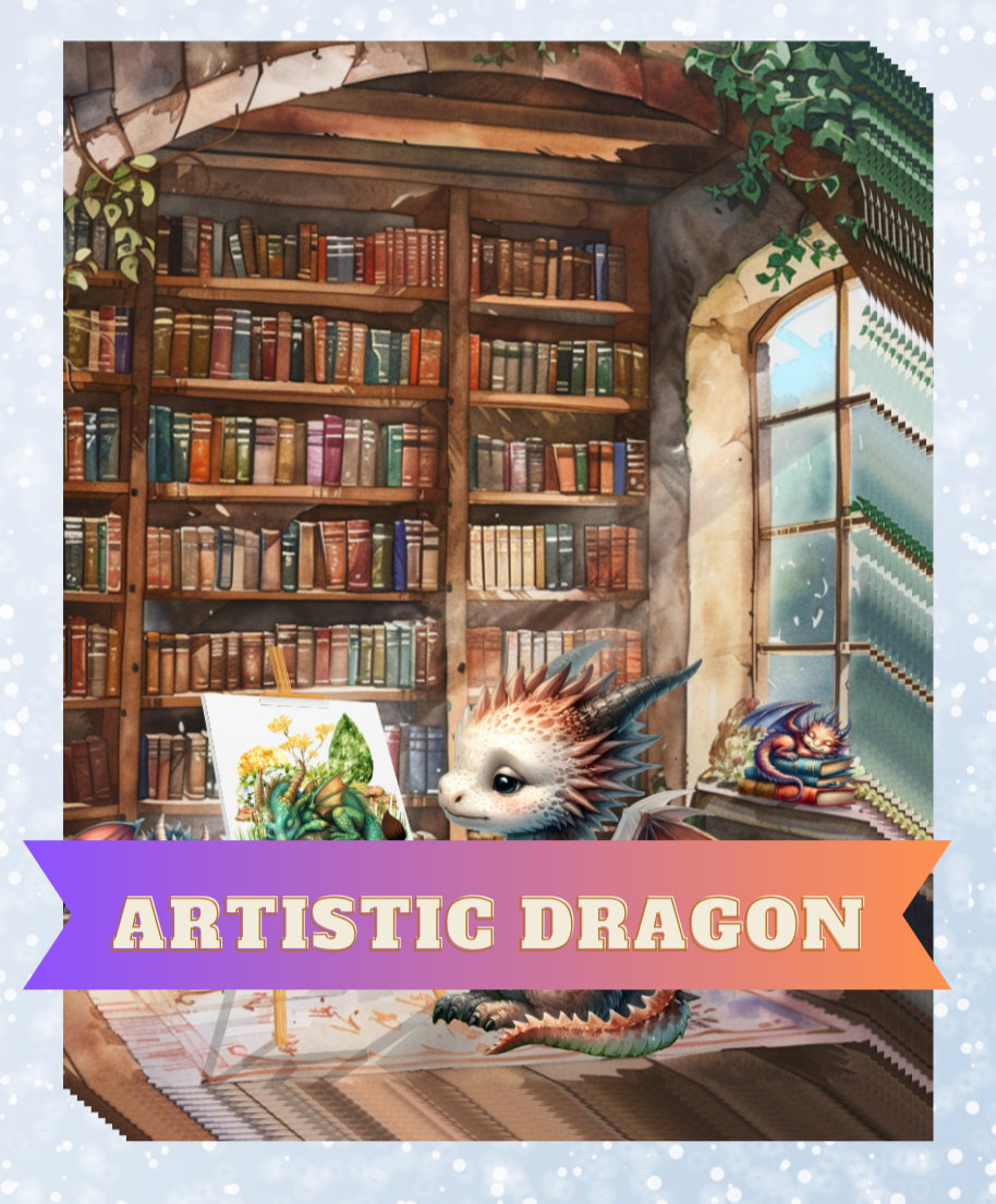 "Artistic Dragon" Decorative Diamond Painting Release Papers