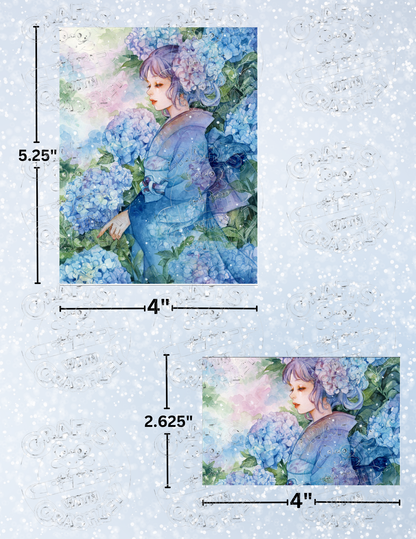 "Ajisai" by ©Margaret Morales Premium Decorative Release Papers for Diamond Painting