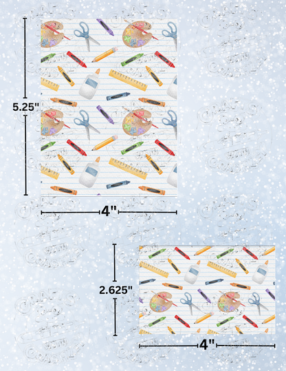 "School Supplies" by ©Sara Anne Creations Premium Decorative Release Papers for Diamond Painting