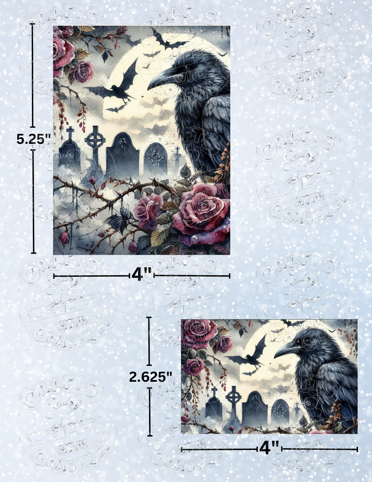 "Gothic Graveyard" Premium Decorative Release Papers for Diamond Painting
