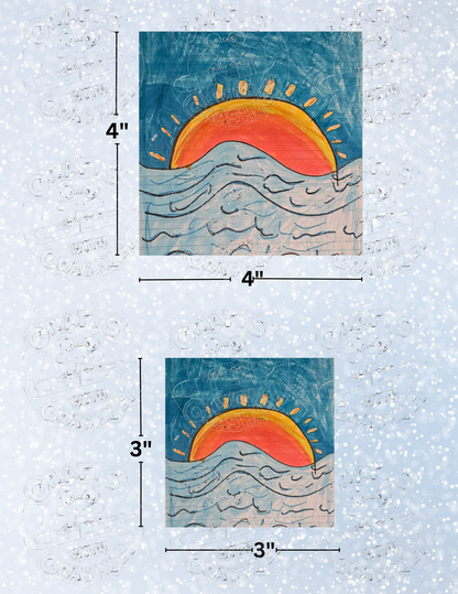 "Ocean Sunset" by Ninja Nora Decorative Diamond Painting Release Papers