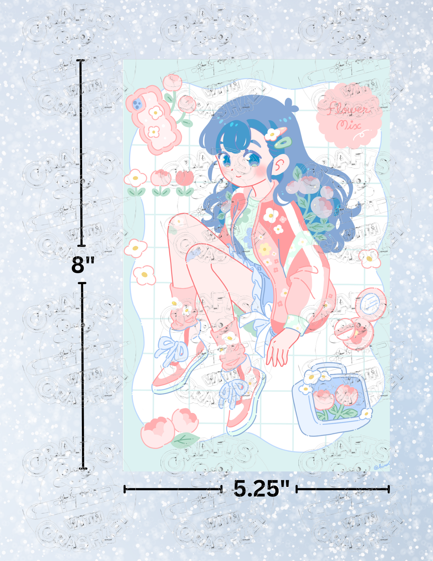 "Flower Mix" by ©Hiroko Hashimoto Premium Decorative Release Papers for Diamond Painting