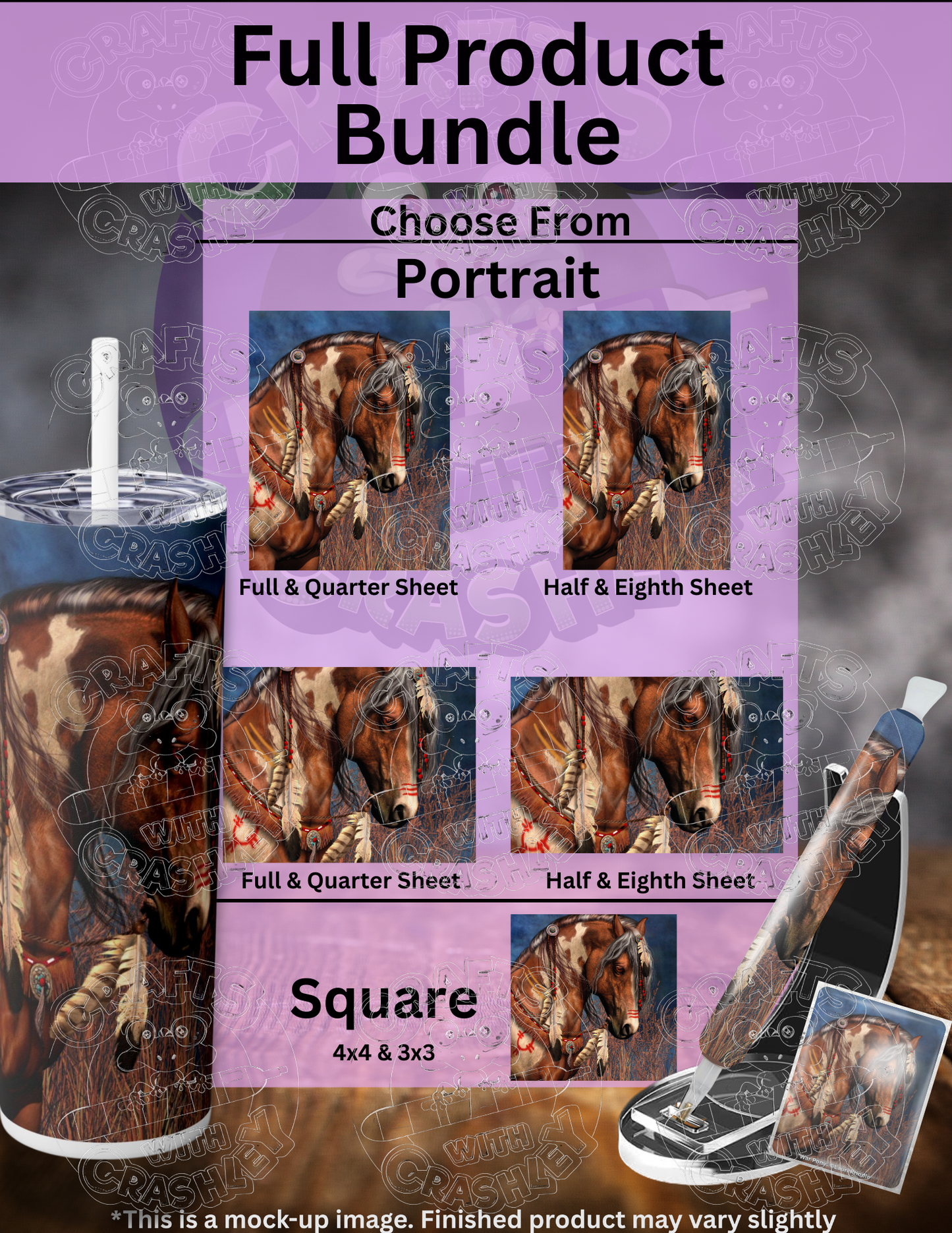 "War Pony" by ©Laurie Prindle Premium Accessories for Diamond Painting