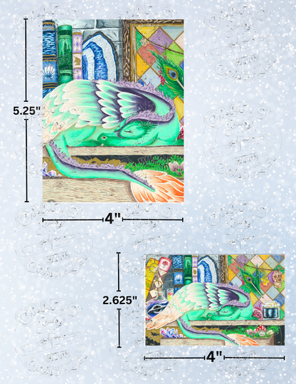 "Alchemist's Desk Dragon" by ©Courtney Lyons Premium Decorative Release Papers for Diamond Painting