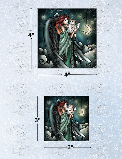 "All Cats DO Go to Heaven" by ©Mandie Manzano Decorative Diamond Painting Release Papers