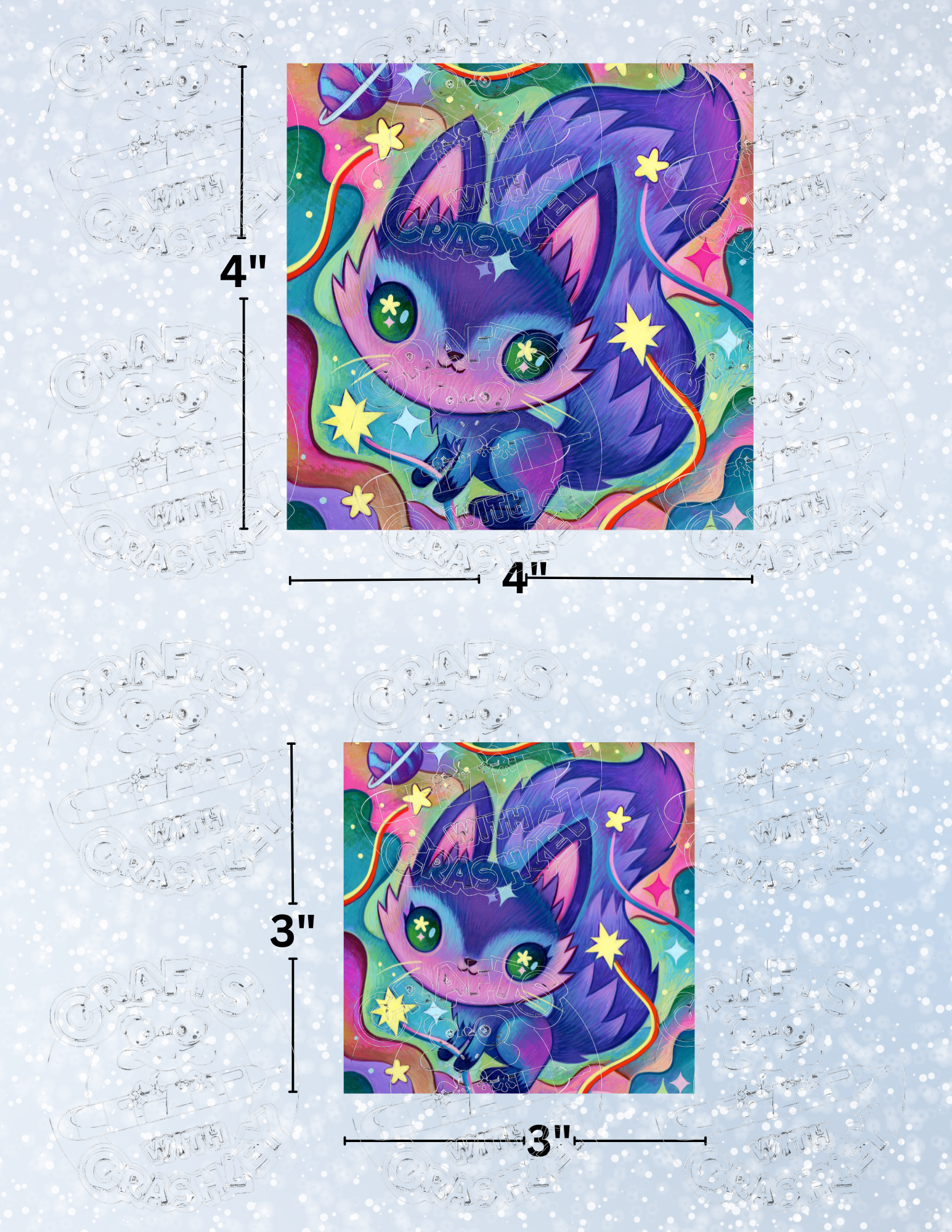 "Cosmic Fox" by ©Jeremiah Ketner Decorative Diamond Painting Release Papers