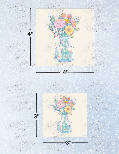 "Summer Bouquet Vase" by ©Hiroko Hashimoto Decorative Diamond Painting Release Papers