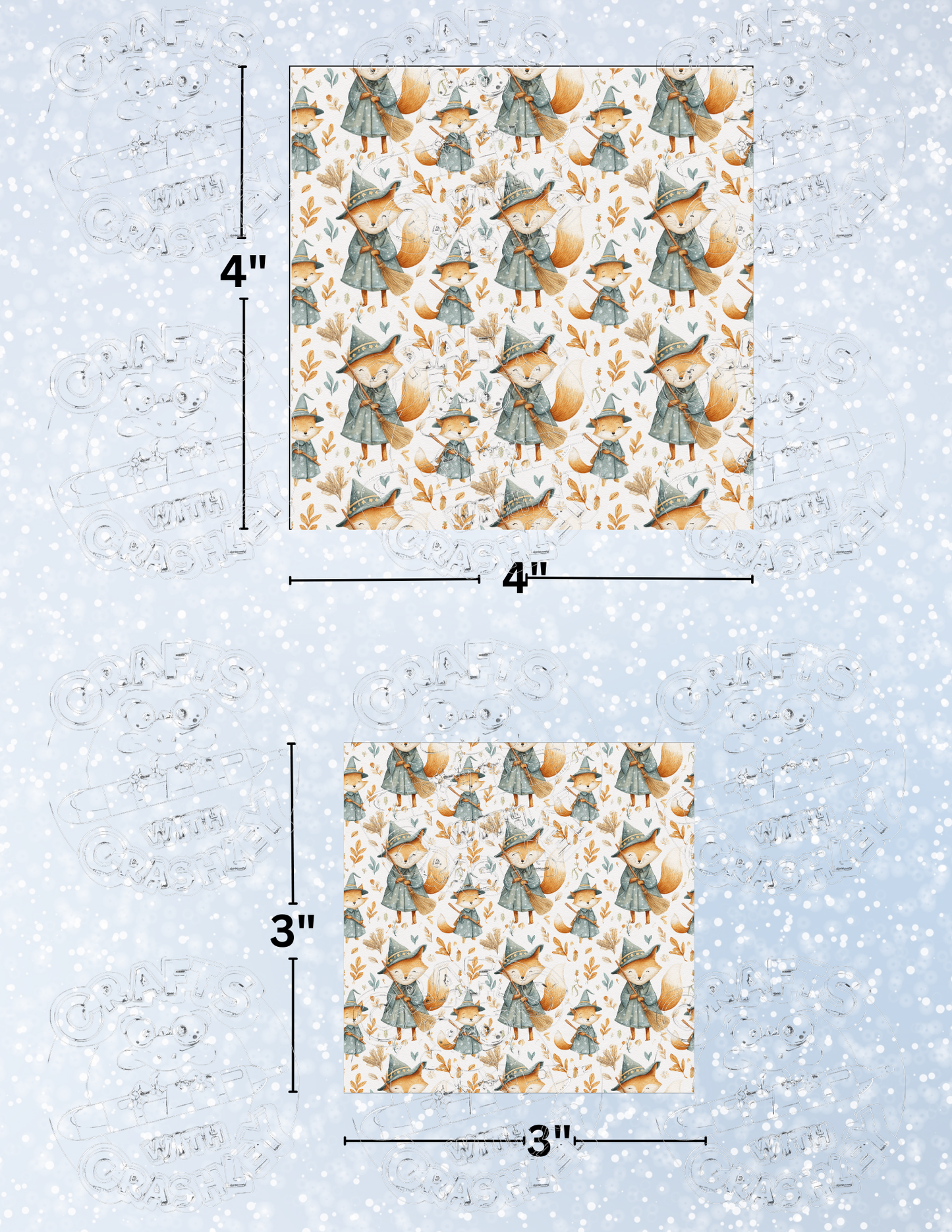 "Witchy Foxes" Premium Decorative Release Papers for Diamond Painting