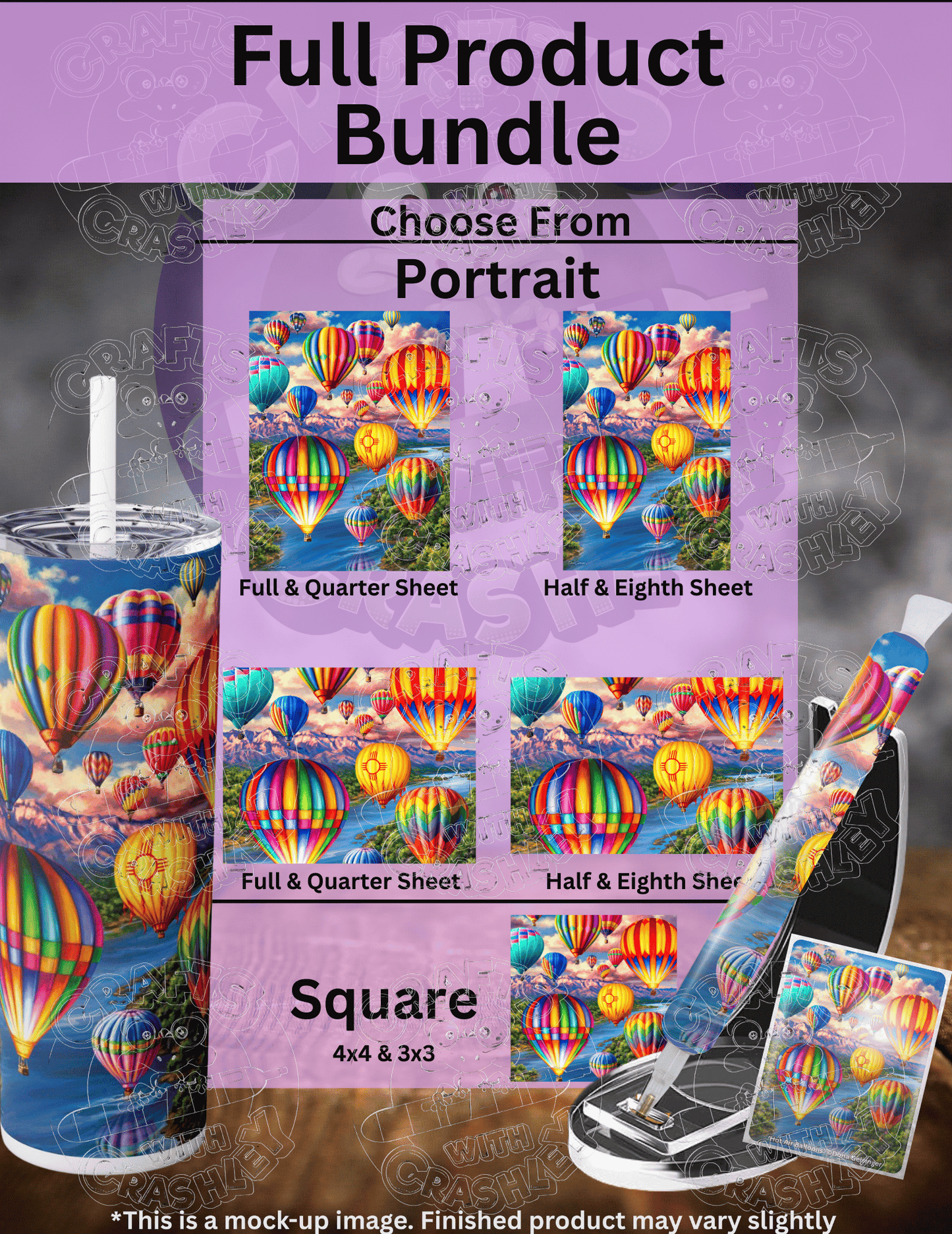 "Hot Air Balloons" by ©Dona Gelsinger Premium Accessories for Diamond Painting