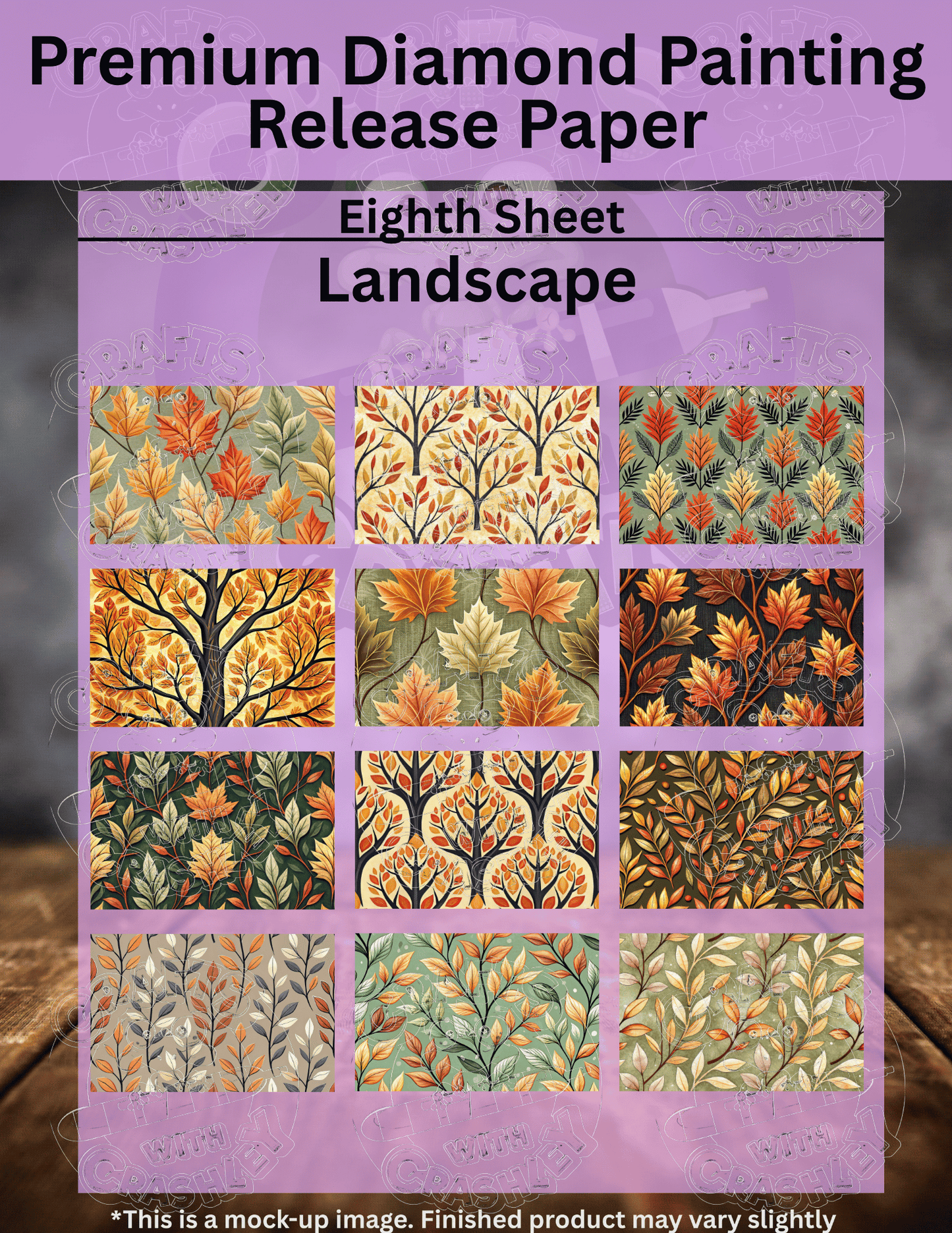 Fall Leaves Combo Pack Premium Release Paper for Diamond Painting