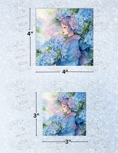 "Ajisai" by ©Margaret Morales Premium Decorative Release Papers for Diamond Painting