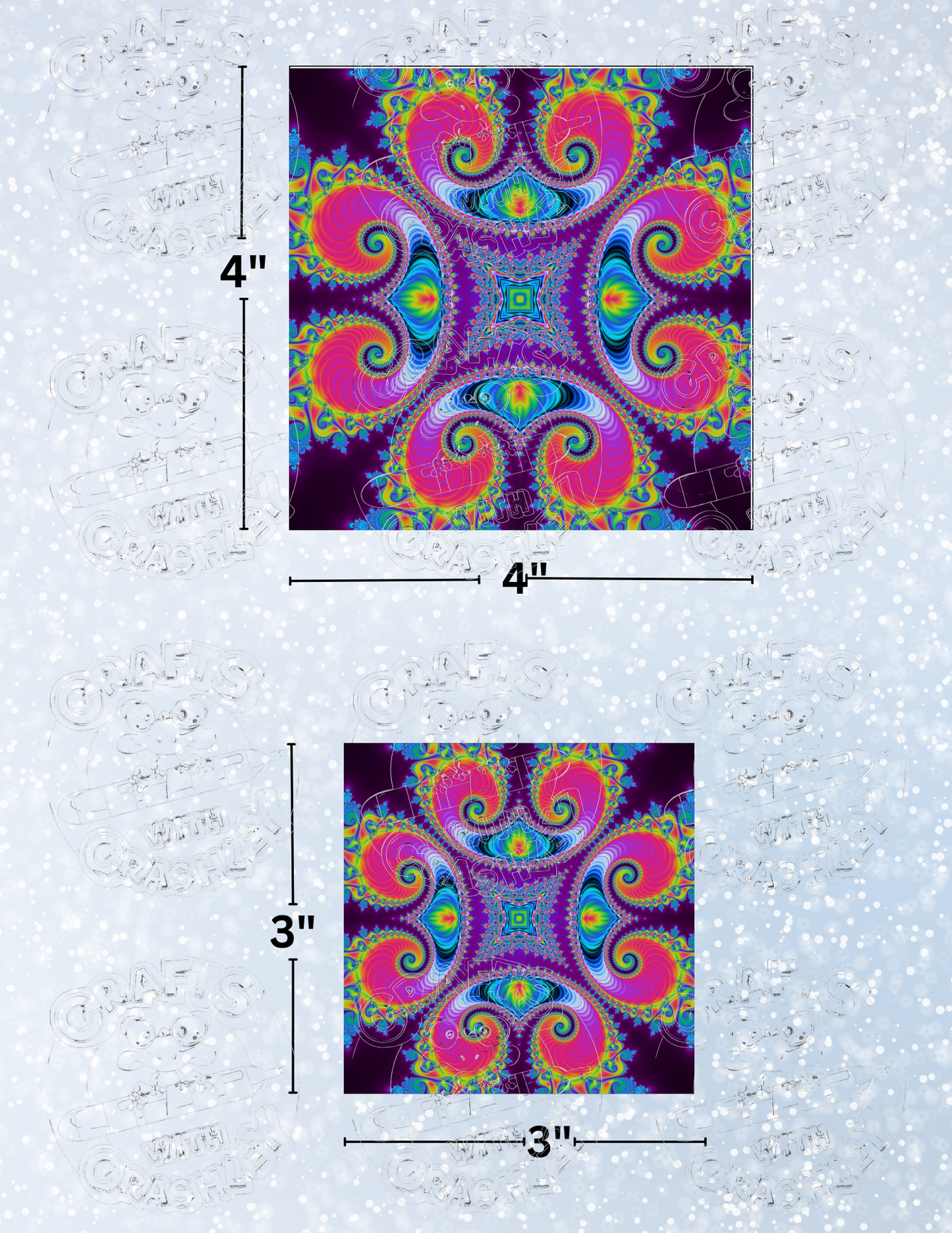 "Bold Kaleidoscope" by ©Becca Tindol Premium Decorative Release Papers for Diamond Painting