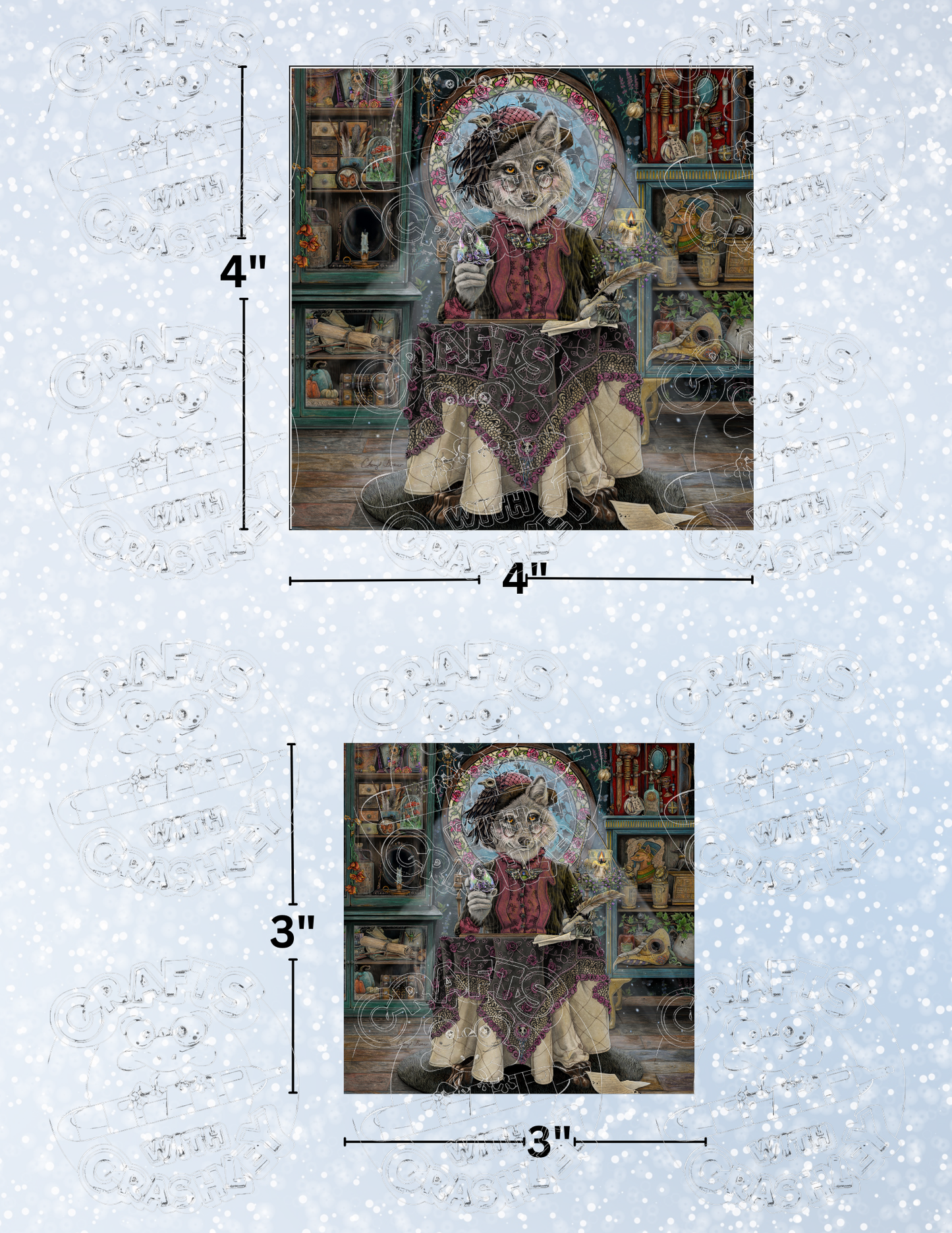 "Miss Eleanor the Mystic" by ©Cheryl Baker Premium Decorative Release Papers for Diamond Painting