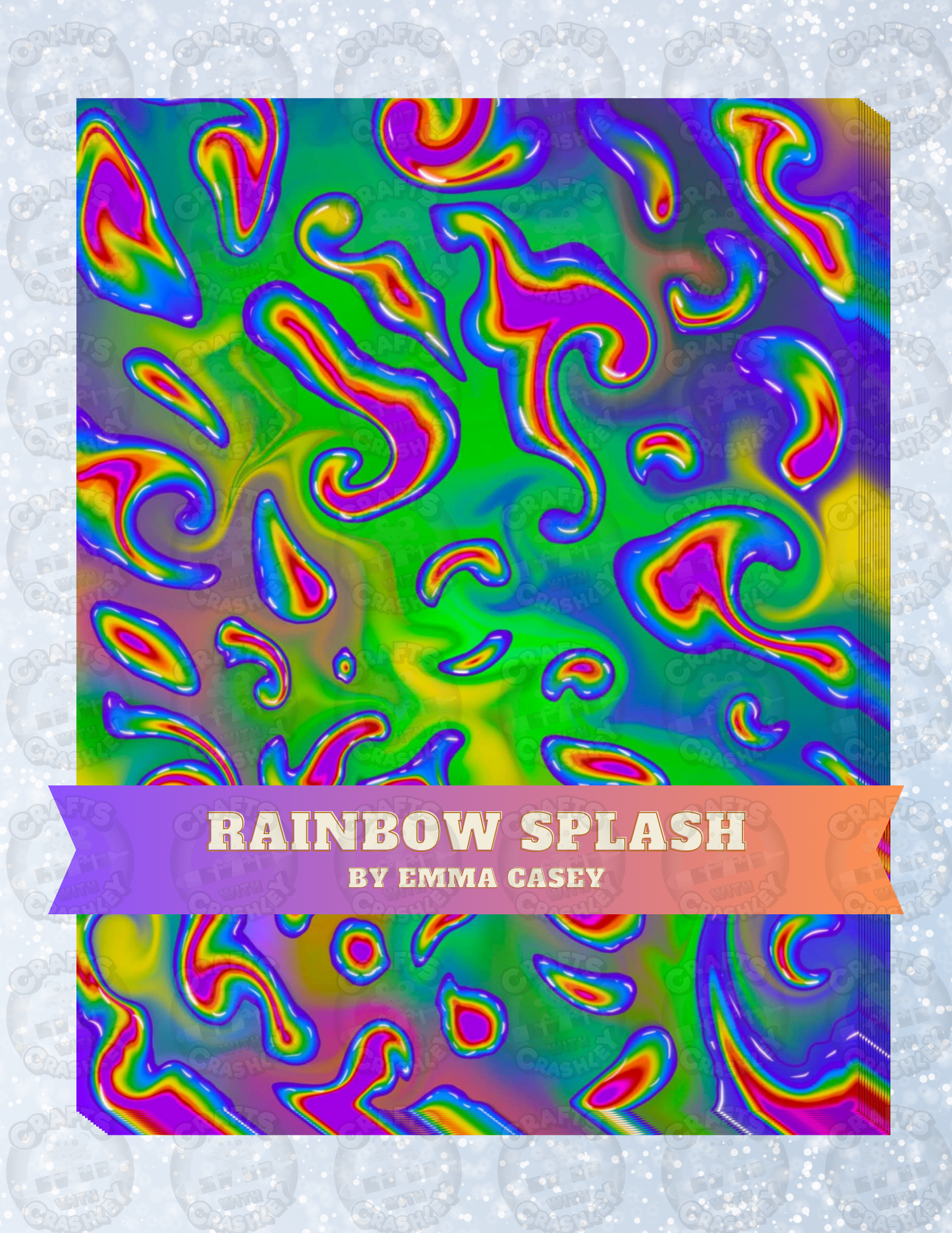 "Rainbow Splash" by Emma Casey Decorative Diamond Painting Release Papers