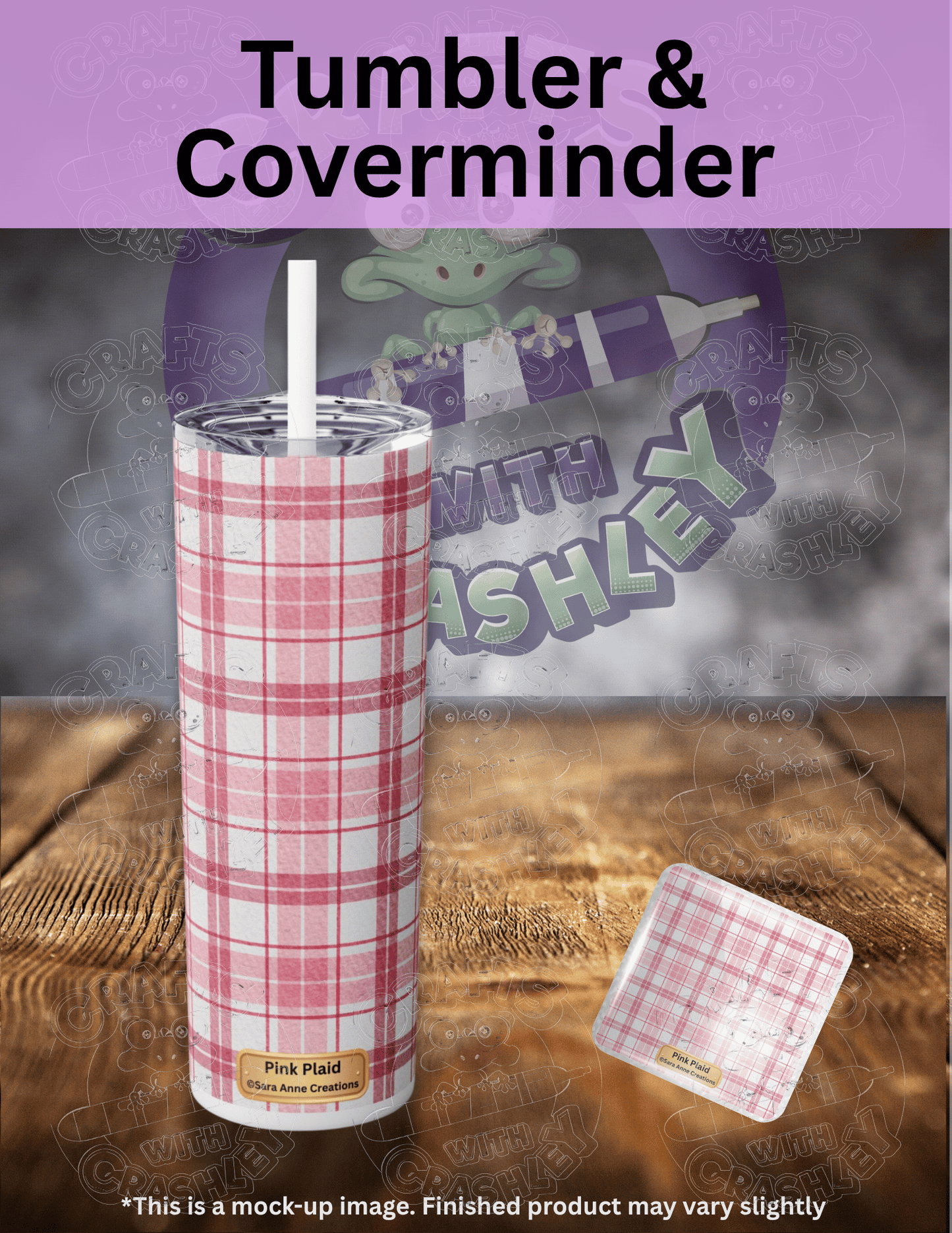 "Pink Plaid" by ©Sara Anne Creations Premium Accessories for Diamond Painting