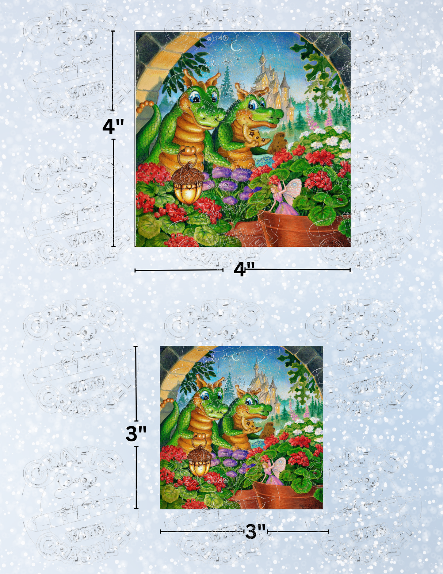 "Fairy Flowers" by ©Randal Spangler Premium Decorative Release Papers for Diamond Painting