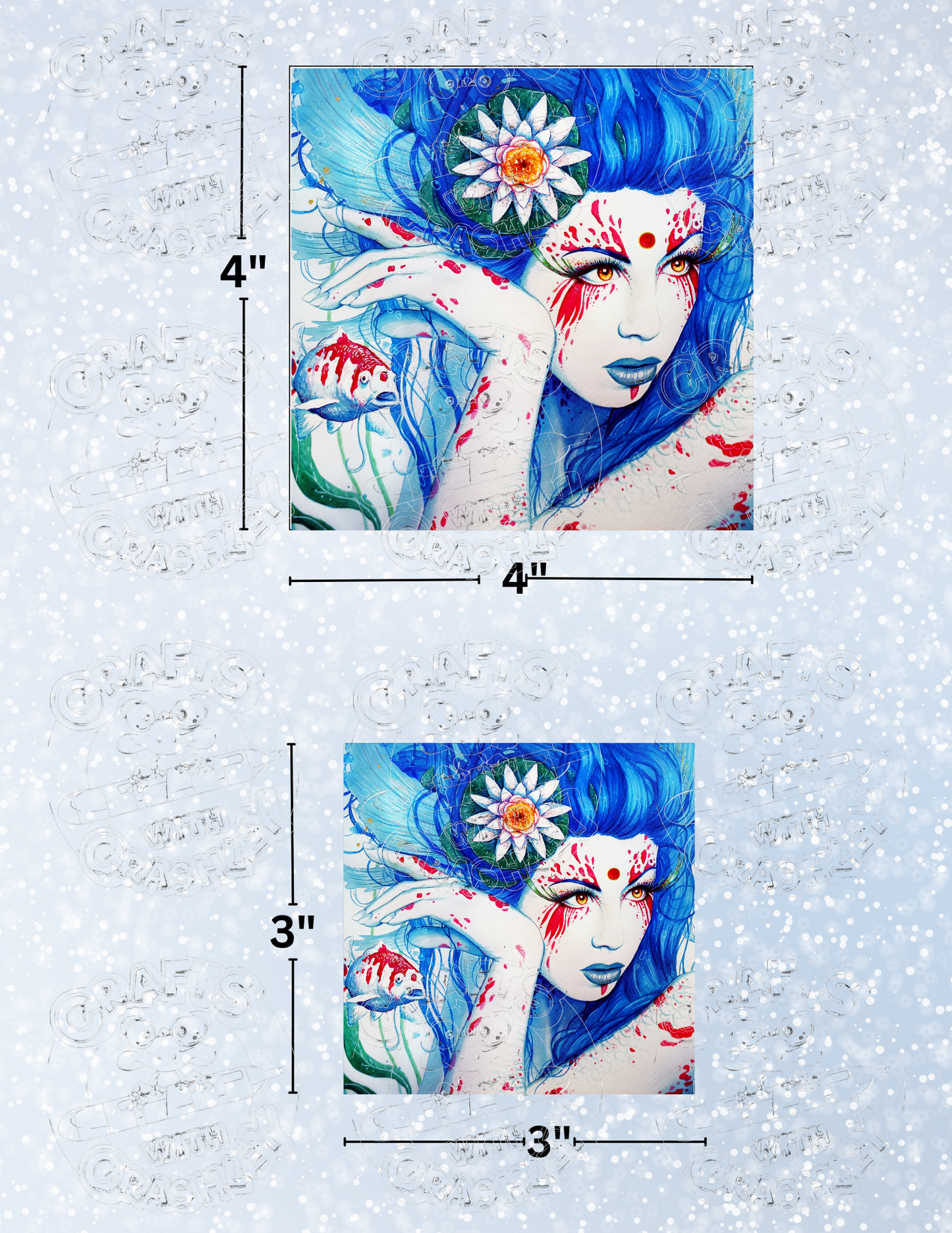 "Lady Koi" by ©JoJoes Art Premium Decorative Release Papers for Diamond Painting