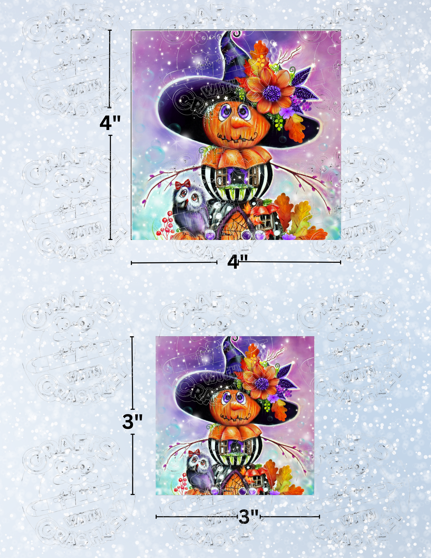 "Jack O Man Halloween House" by ©Sheena Pike Premium Decorative Release Papers for Diamond Painting