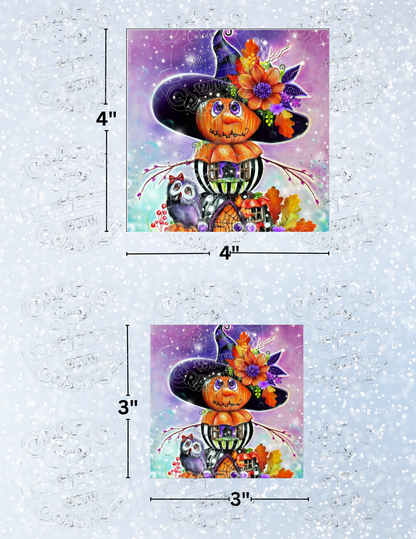 "Jack O Man Halloween House" by ©Sheena Pike Premium Decorative Release Papers for Diamond Painting