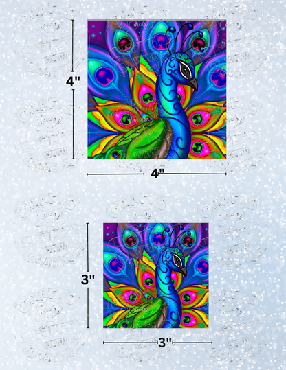 "Mandala Peacock" by ©Emma Casey Premium Decorative Release Papers for Diamond Painting