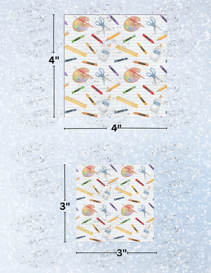 "School Supplies" by ©Sara Anne Creations Premium Decorative Release Papers for Diamond Painting