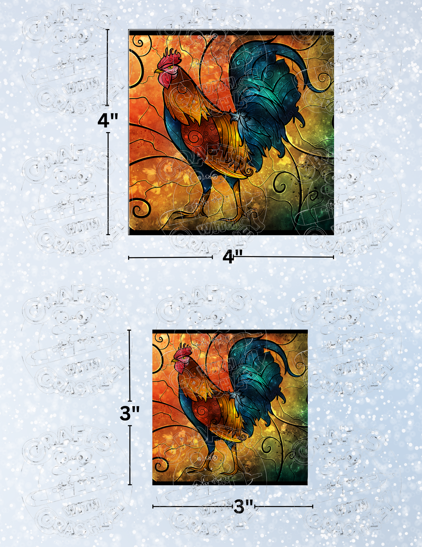 "MawMaw's Rooster" by ©Mandie Manzano Premium Decorative Release Papers for Diamond Painting