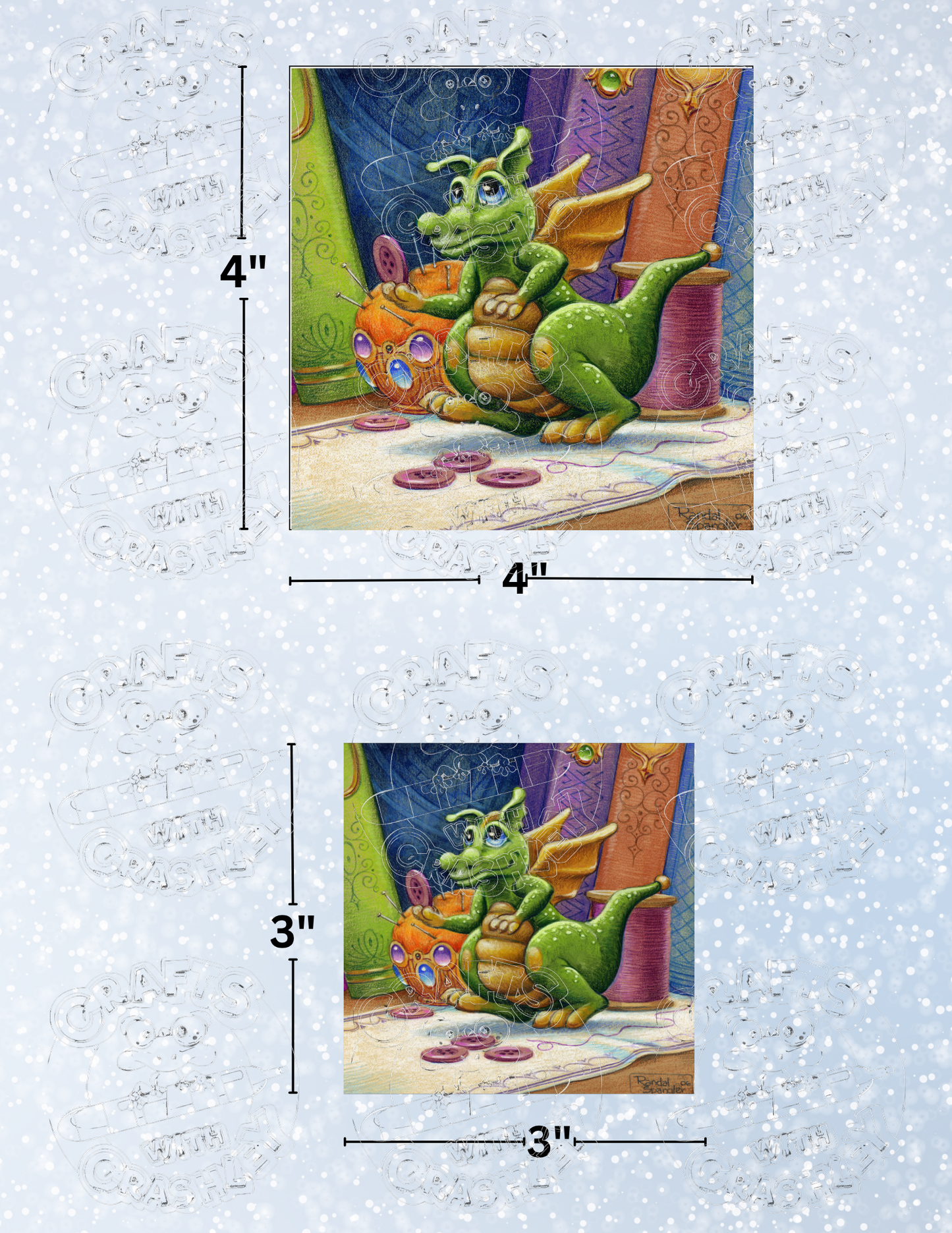 "Cute as a Button" by ©Randal Spangler Premium Decorative Release Papers for Diamond Painting