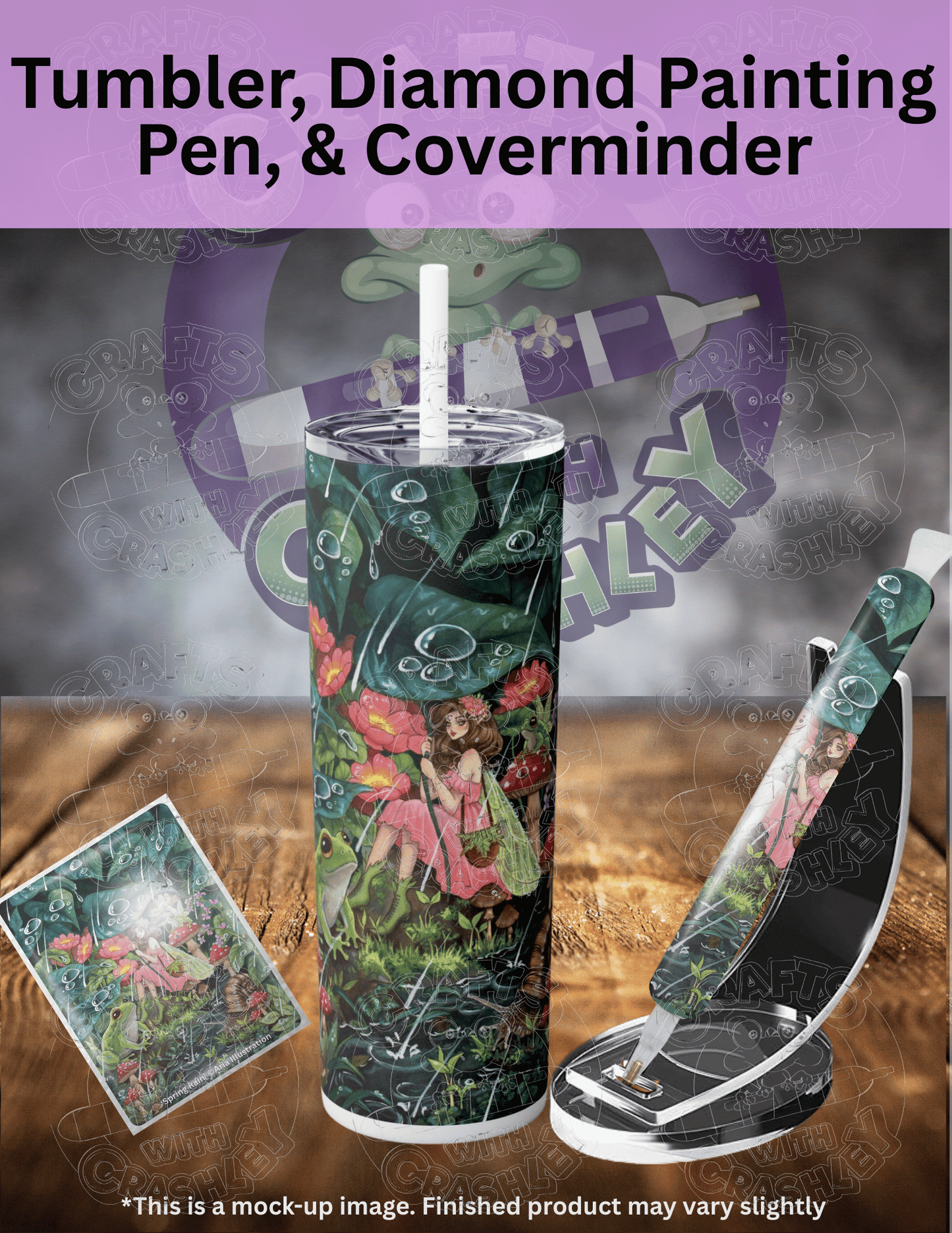 "Spring Rain" by ©Aria Illustration Premium Accessories for Diamond Painting