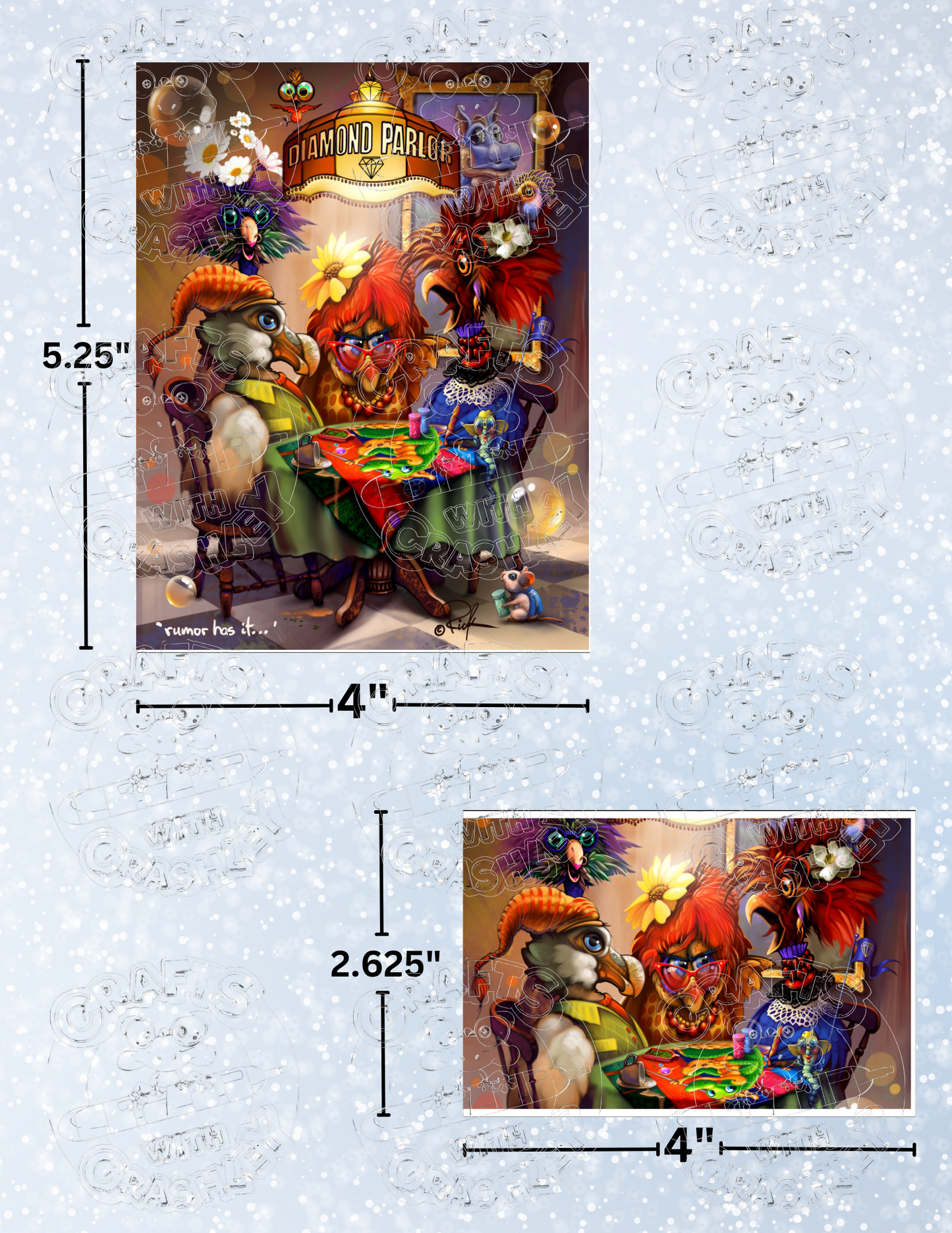 "It's a Bling Thing" by ©Richard Lorenz Premium Decorative Release Papers for Diamond Painting