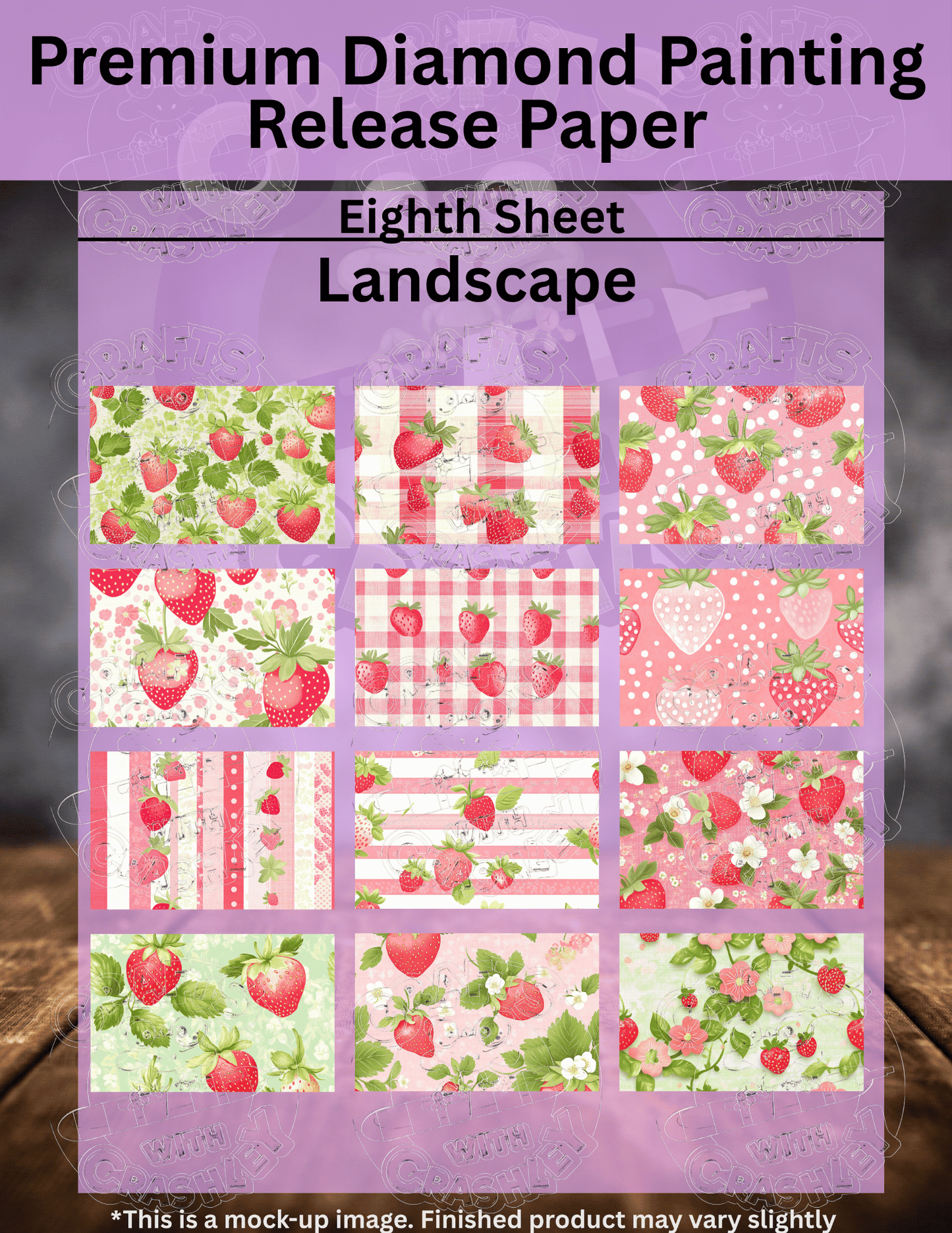 Strawberry Summer Combo Pack Premium Release Paper for Diamond Painting