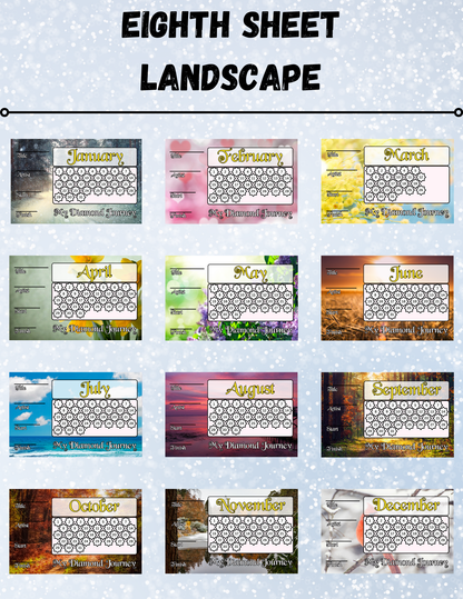 "Tracking Calendar Combo Pack" Decorative Diamond Painting Release Papers