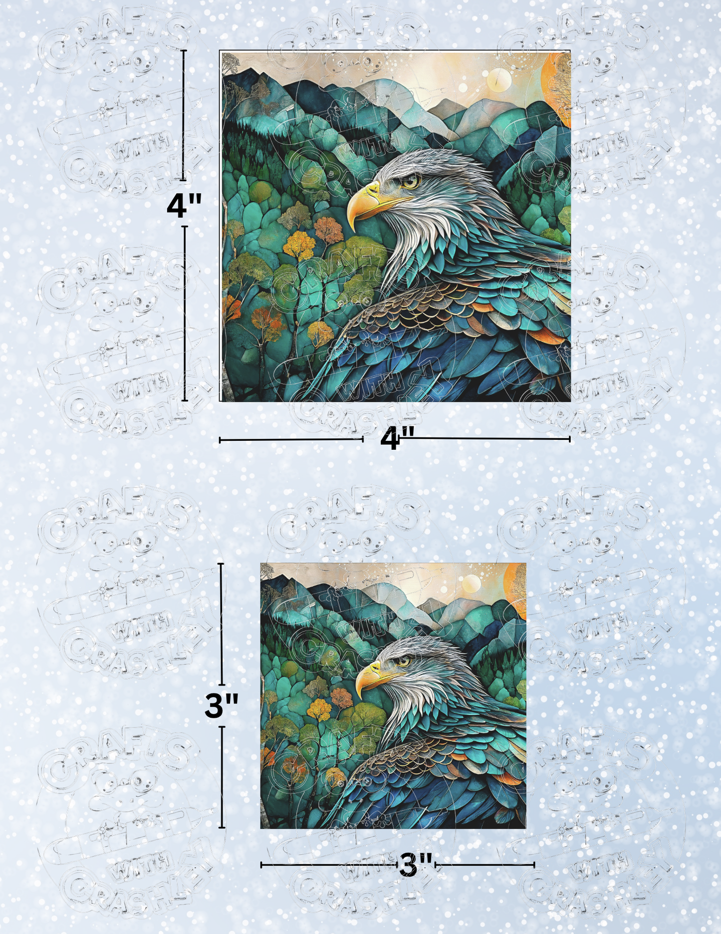 "Eagle Lookout" by ©Peggy Collins Premium Decorative Release Papers for Diamond Painting