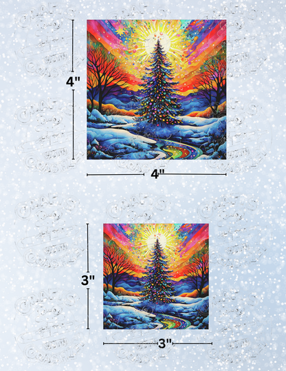 "Christmas Tree Celebration" by ©Peggy Collins Premium Decorative Release Papers for Diamond Painting