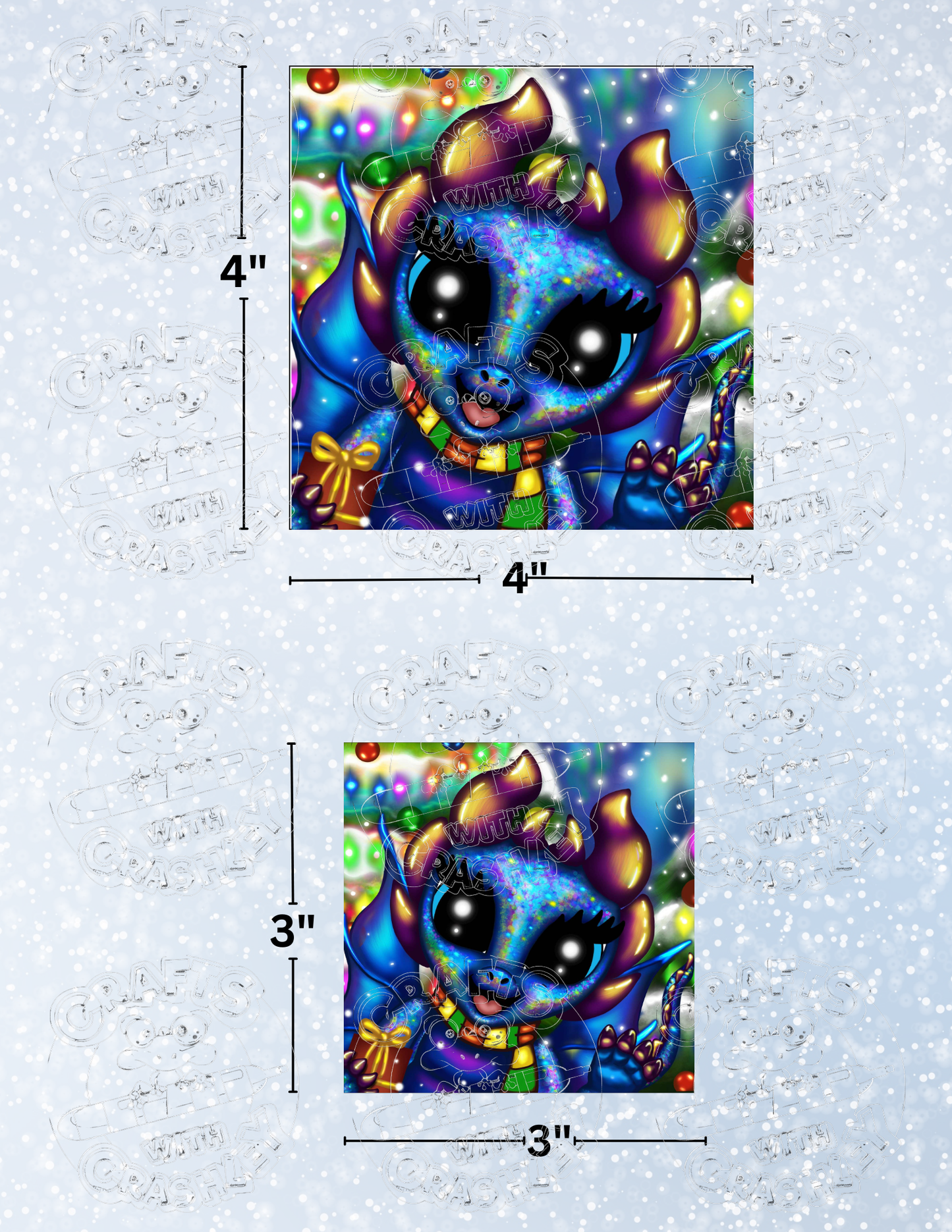 "Christmas Dragon" by ©Emma Casey Premium Decorative Release Papers for Diamond Painting