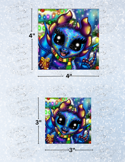 "Christmas Dragon" by ©Emma Casey Premium Decorative Release Papers for Diamond Painting