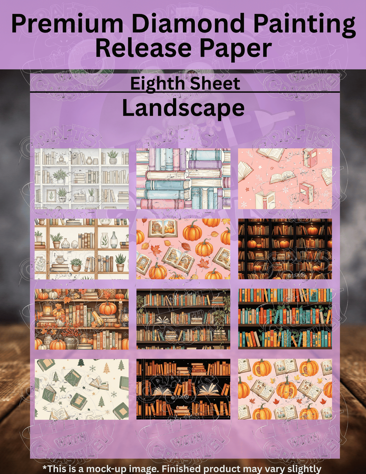Autumn Library Combo Pack Premium Release Paper for Diamond Painting
