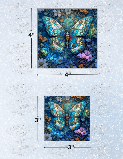 "Crystal Blue Butterfly" by ©T.S. Larking Premium Decorative Release Papers for Diamond Painting