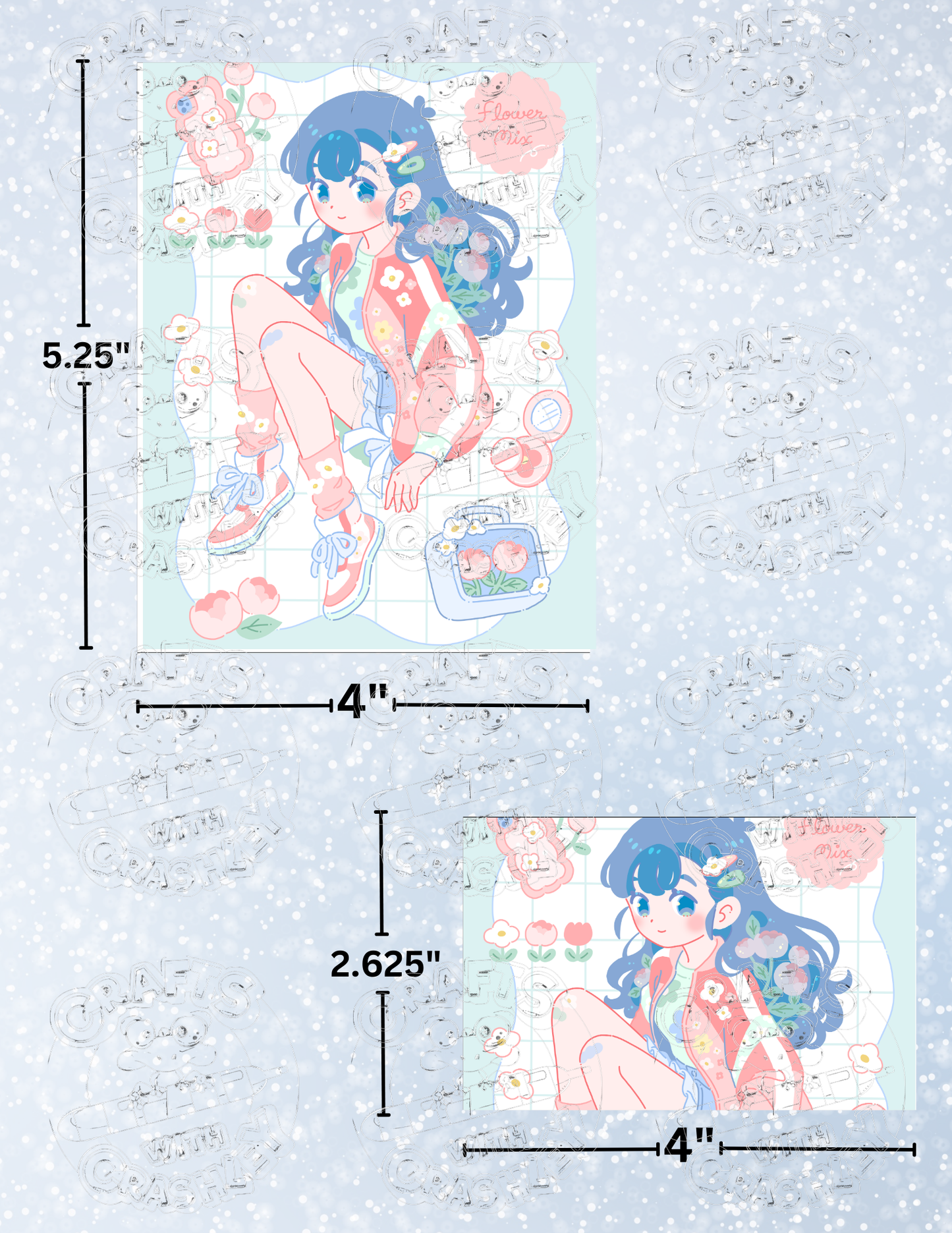 "Flower Mix" by ©Hiroko Hashimoto Premium Decorative Release Papers for Diamond Painting